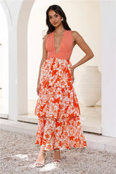 Treating Myself Maxi Dress Orange