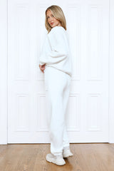 BASE Waist Fold Cuffed Sweatpants White