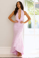 Garden Gems Halter Maxi Dress Lilac