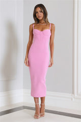 Time To Charm Midi Dress Pink