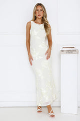 Vibe To It Mesh Maxi Dress Yellow