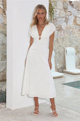 Dreamy Brunch Midi Dress White