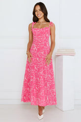 Divine Smile Midi Dress Pink