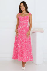 Divine Smile Midi Dress Pink