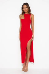 Girl In The Shadow Midi Dress Red
