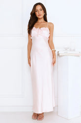 Dreamscape Luxe Satin Maxi Dress Pink