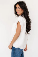 Jaye Button Top | Off White