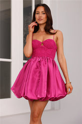 Georgia Bubble Mini Dress Pink