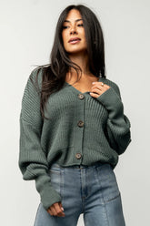Gracie Knit Cardigan | Winter Green