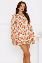 Time To Bloom Long Sleeve Mini Dress Floral