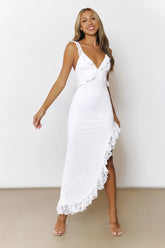Enchanted By You Lace Midi Dress White