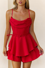 That's My Vibe Romper Red