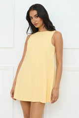Effortless Icon Mini Dress Yellow