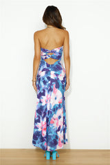 Tropical Day Maxi Dress Blue