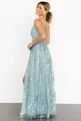 Tasha Sequin Gown | Sage Blue