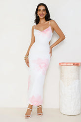 Unbothered Beauty Mesh Maxi Dress White