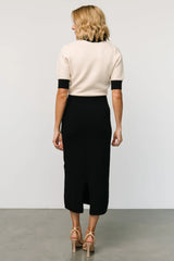 Gwendolyn Collared Midi Dress | Navy + Cream