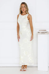 Vibe To It Mesh Maxi Dress Yellow