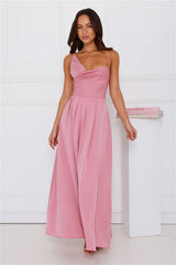 The Only Girl Satin Maxi Dress Plum