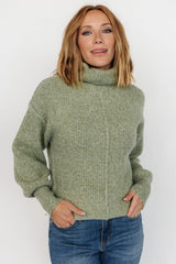 Frannie Knit Turtleneck Sweater | Olive