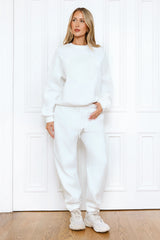 BASE Waist Fold Cuffed Sweatpants White