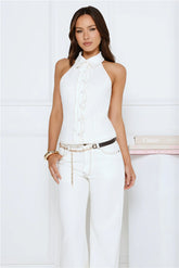 Afterglow Halter Top Porcelain