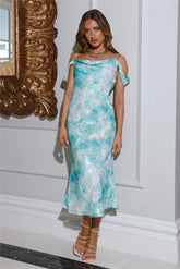 Glorious Bliss Midi Dress Green