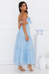 Twilight Night Strapless Maxi Dress Blue