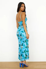 Vivid Colors Maxi Dress Blue Crush