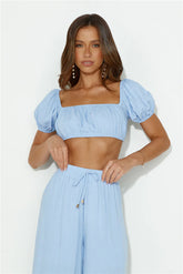 Totally Chill Crop Top Blue