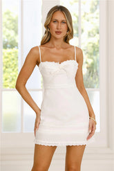 Whispering Hues Mini Dress White