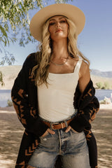 Hays Oversized Cardigan | Navy + Camel