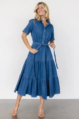 Henrietta Midi Dress | Denim Blue