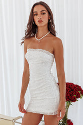 Must Be Love Lace Mini Dress White