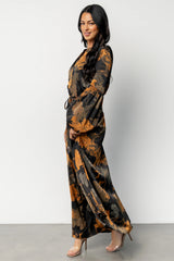 Helen Maxi Dress | Black + Gold