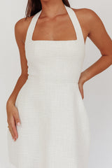 Hendrix Halterneck A-Line Mini Dress Cream