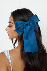 Tied With Love Bow Hair Clip Navy