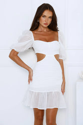 Ticket To Paradise Mini Dress White