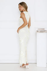 Vibe To It Mesh Maxi Dress Yellow