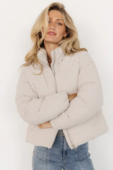 Holden Corduroy Puffer Jacket | Light Greige