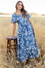 Graceland Maxi Dress | Slate + White Floral