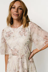 Kathreen Midi Dress | Ivory Floral