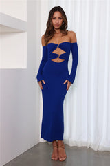 False Dreams Midi Dress Blue