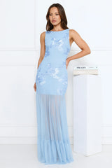 Whispering Glow Maxi Dress Blue