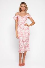 Fresh Horizon Midi Dress Pink