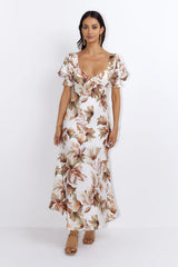 Under Island Trees Maxi Dress Brown