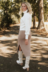 Frannie Knit Turtleneck Sweater | Cream