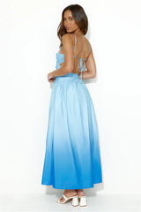 Dipped In Fun Midi Dress Blue