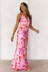 Fleur Fantasia Maxi Dress Pink