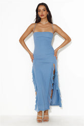 Fabulous Glitter Maxi Dress Blue